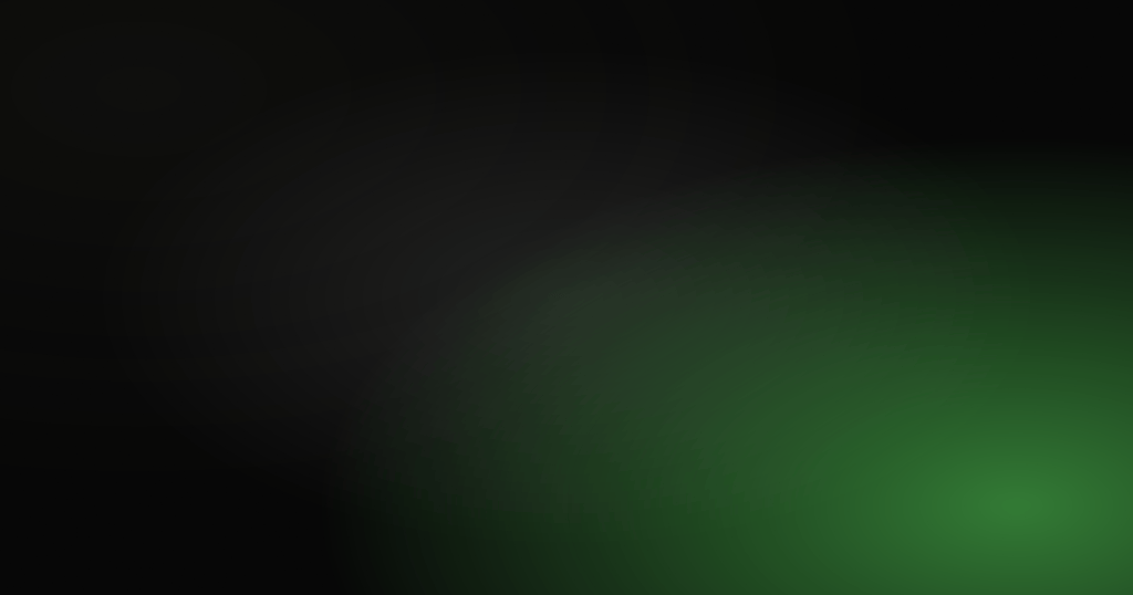 Abstract dark background with a soft green glow toward the right side, minimal and atmospheric.
