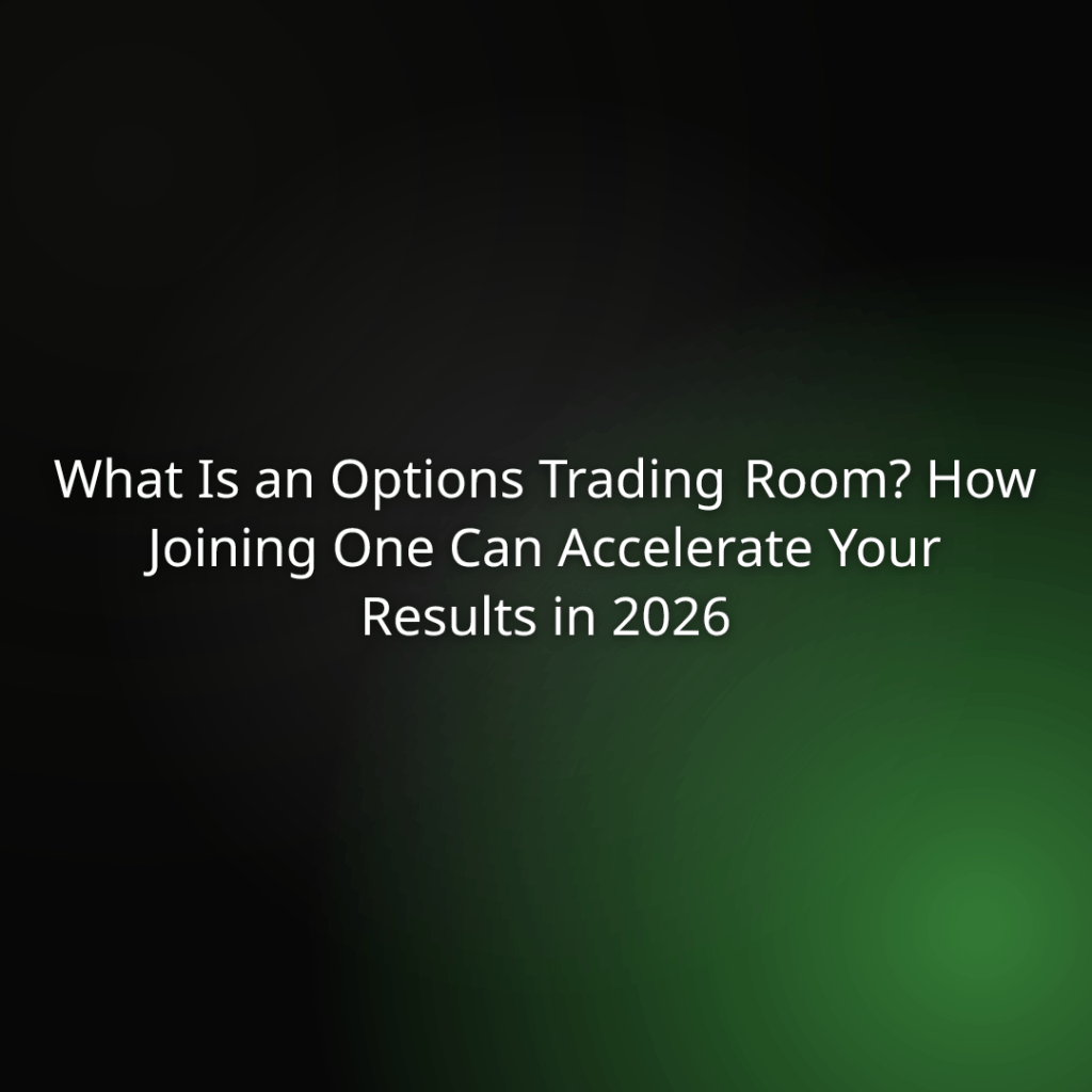 Title slide What Is an Options Trading Room How Joining One Can Accelerate Your Results in 2026
