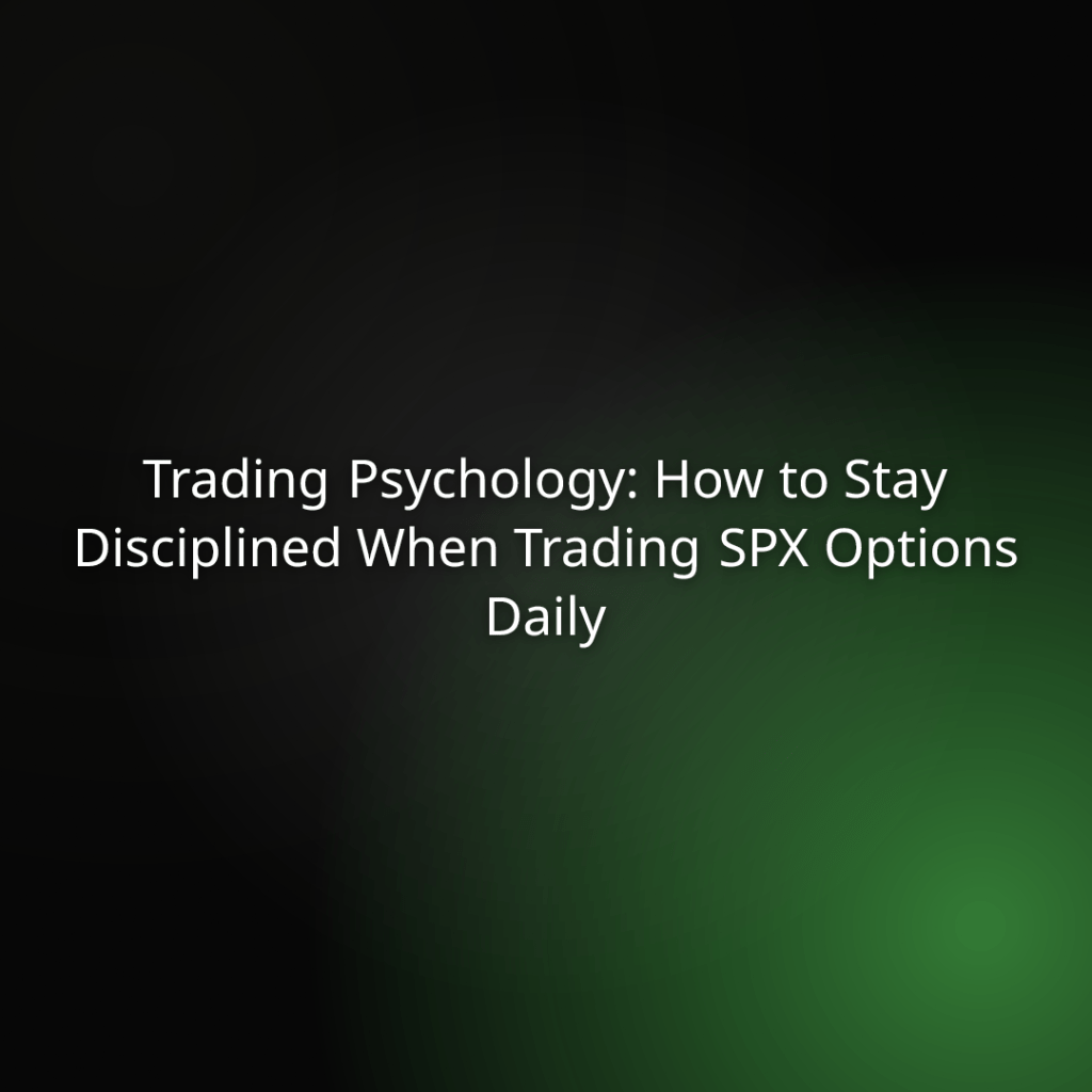 Presentation slide title Trading Psychologyhow to stay disciplined when trading SPX options daily
